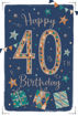 Picture of HAPPY 40TH BIRTHDAY CARD